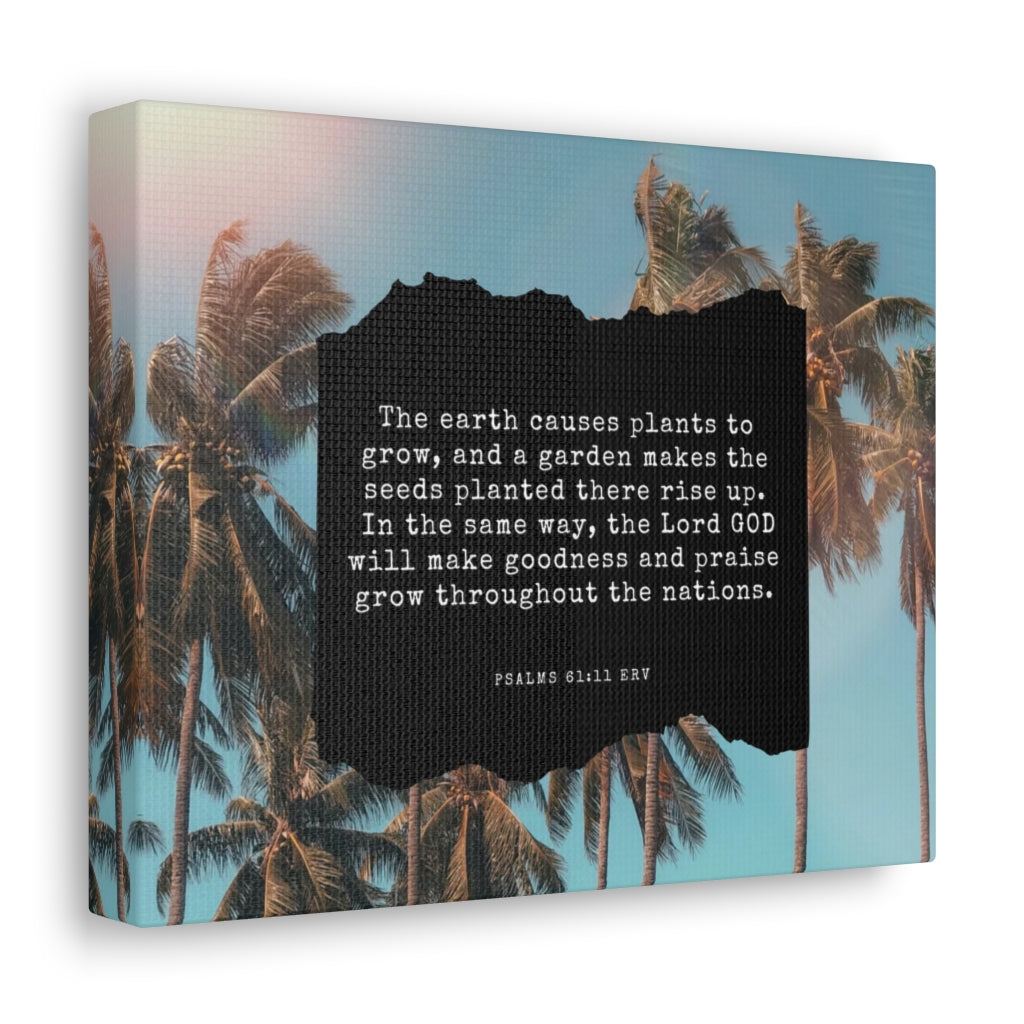 Scripture Walls Goodness And Praise Psalms 61:11 Bible Verse Canvas Christian Wall Art Ready to Hang Unframed-Express Your Love Gifts