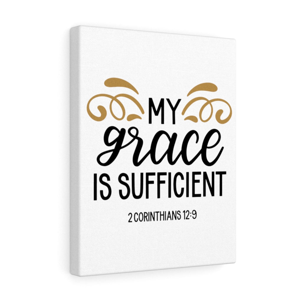 Scripture Walls Grace 2 Corinthians 12:9 Bible Verse Canvas Christian Wall Art Ready to Hang Unframed-Express Your Love Gifts