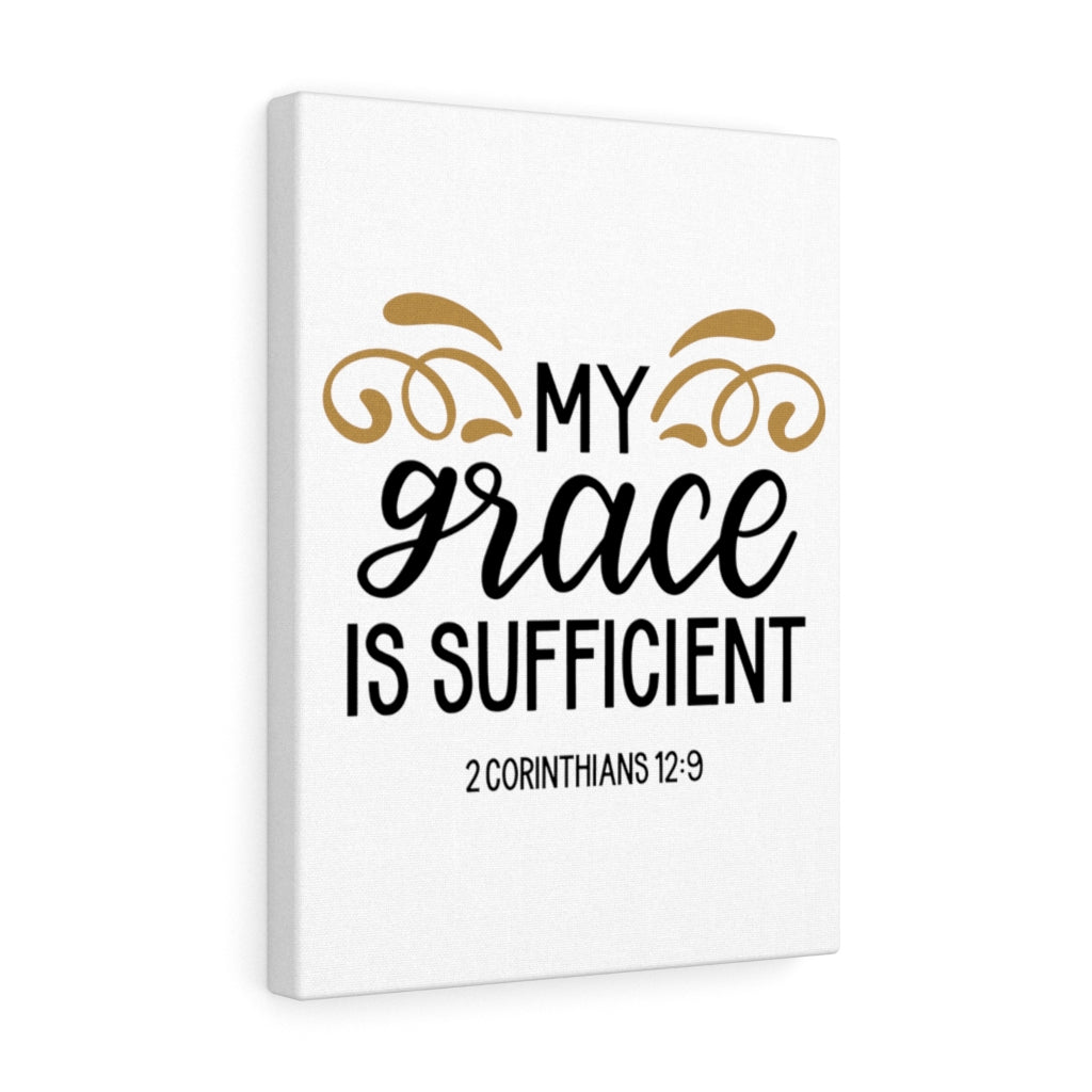 Scripture Walls Grace 2 Corinthians 12:9 Bible Verse Canvas Christian Wall Art Ready to Hang Unframed-Express Your Love Gifts