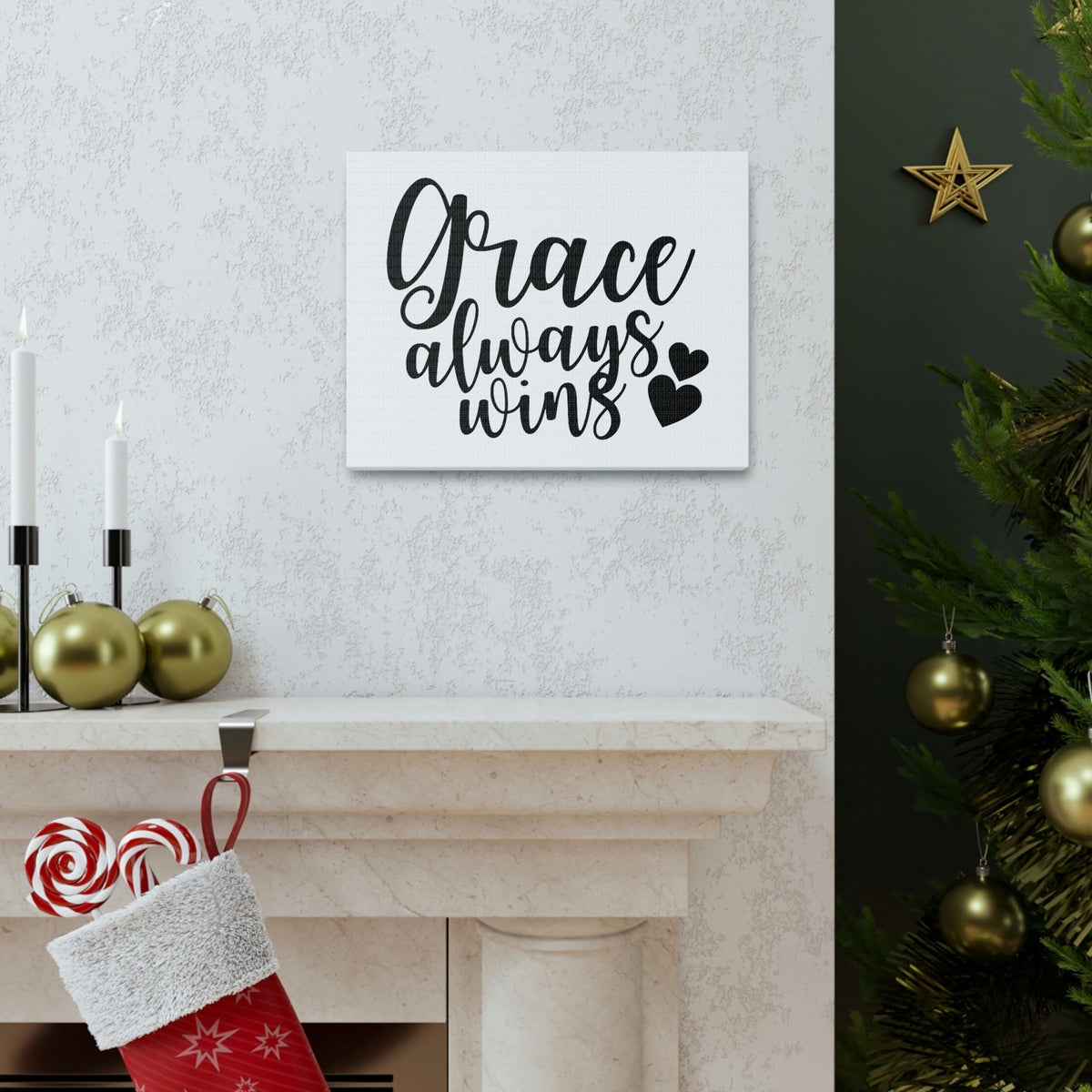 Scripture Walls Grace Always Wins 2 Timothy 1:9 Christian Wall Art Print Ready to Hang Unframed-Express Your Love Gifts