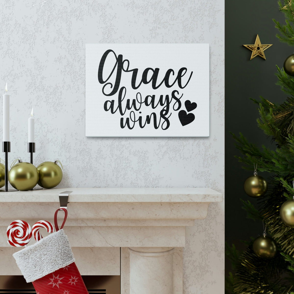 Scripture Walls Grace Always Wins 2 Timothy 1:9 Christian Wall Art Print Ready to Hang Unframed-Express Your Love Gifts