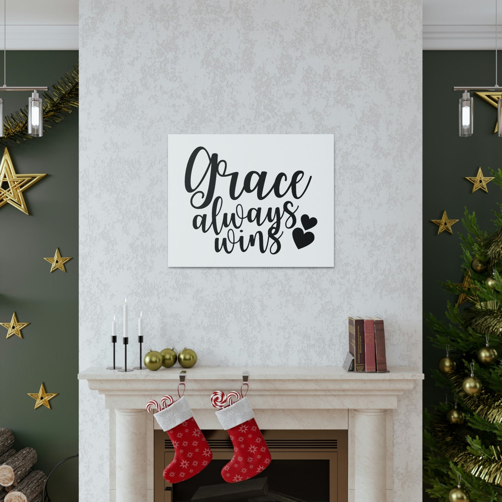 Scripture Walls Grace Always Wins 2 Timothy 1:9 Christian Wall Art Print Ready to Hang Unframed-Express Your Love Gifts