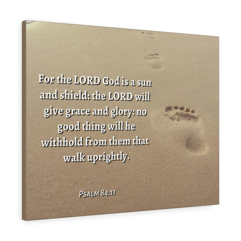 Scripture Walls Grace And Glory Psalms 84:11 Bible Verse Canvas Christian Wall Art Ready to Hang Unframed-Express Your Love Gifts