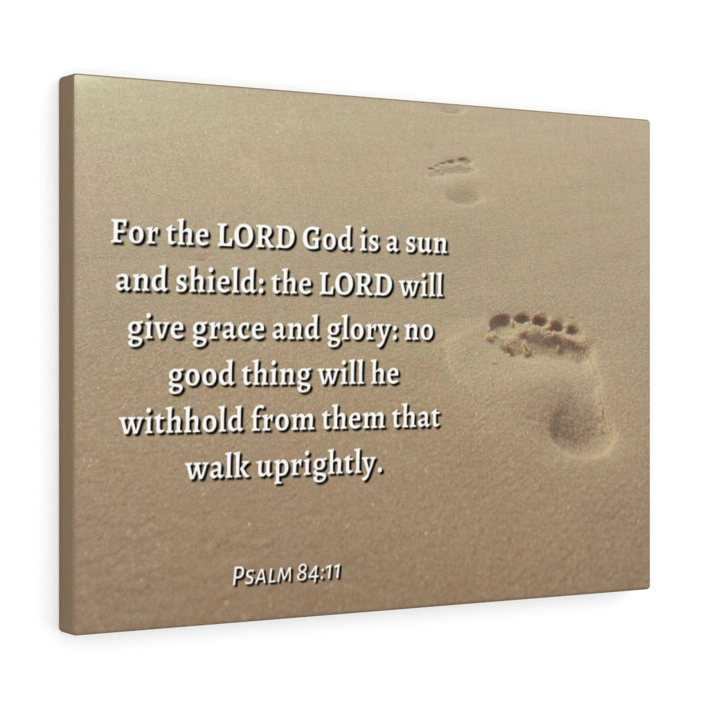 Scripture Walls Grace And Glory Psalms 84:11 Bible Verse Canvas Christian Wall Art Ready to Hang Unframed-Express Your Love Gifts