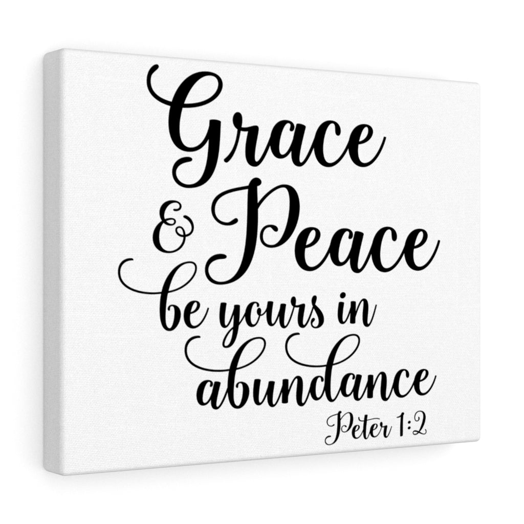 Scripture Walls Grace And Peace Peter 1:2 Bible Verse Canvas Christian Wall Art Ready to Hang Unframed-Express Your Love Gifts