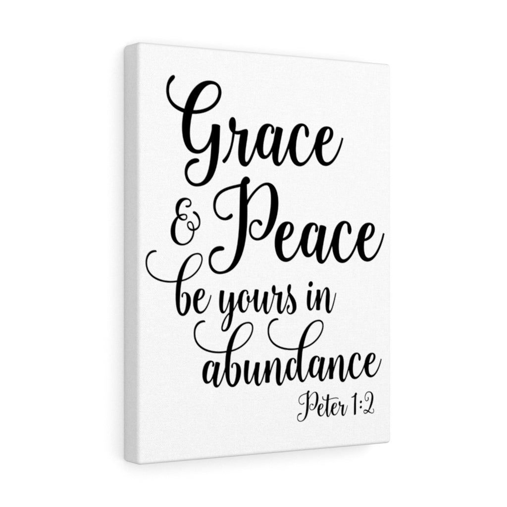 Scripture Walls Grace & Peace Peter 1:2 Bible Verse Canvas Christian Wall Art Ready to Hang Unframed-Express Your Love Gifts