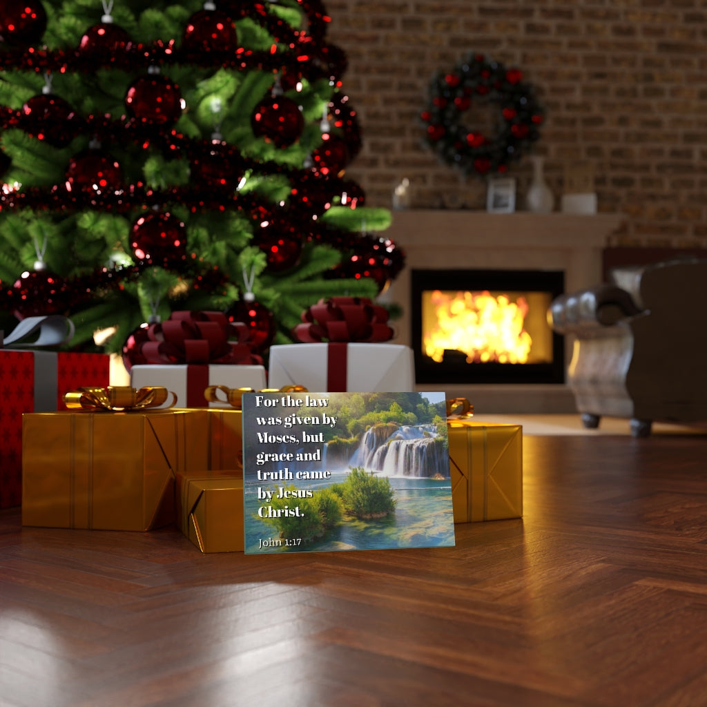 Scripture Walls Grace And Truth Came By Jesus Christ John 1:17 Bible Verse Canvas Christian Wall Art Ready to Hang Unframed-Express Your Love Gifts