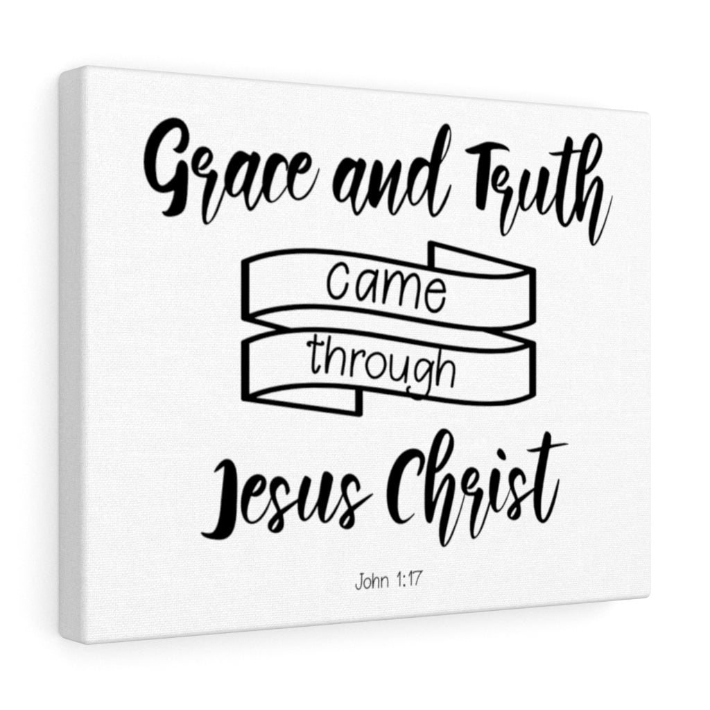 Scripture Walls Grace And Truth John 1:17 Bible Verse Canvas Christian Wall Art Ready to Hang Unframed-Express Your Love Gifts