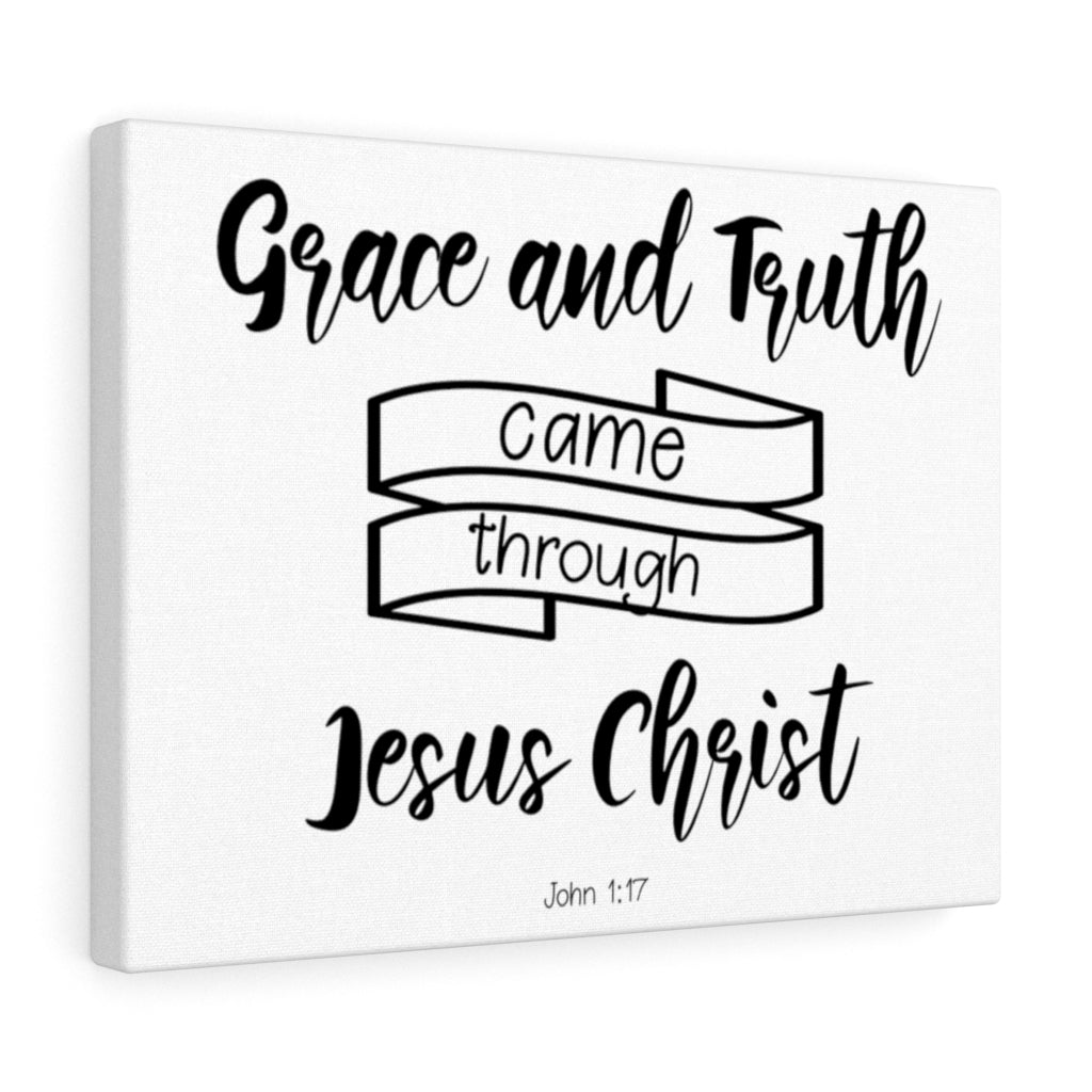 Scripture Walls Grace And Truth John 1:17 Bible Verse Canvas Christian Wall Art Ready to Hang Unframed-Express Your Love Gifts