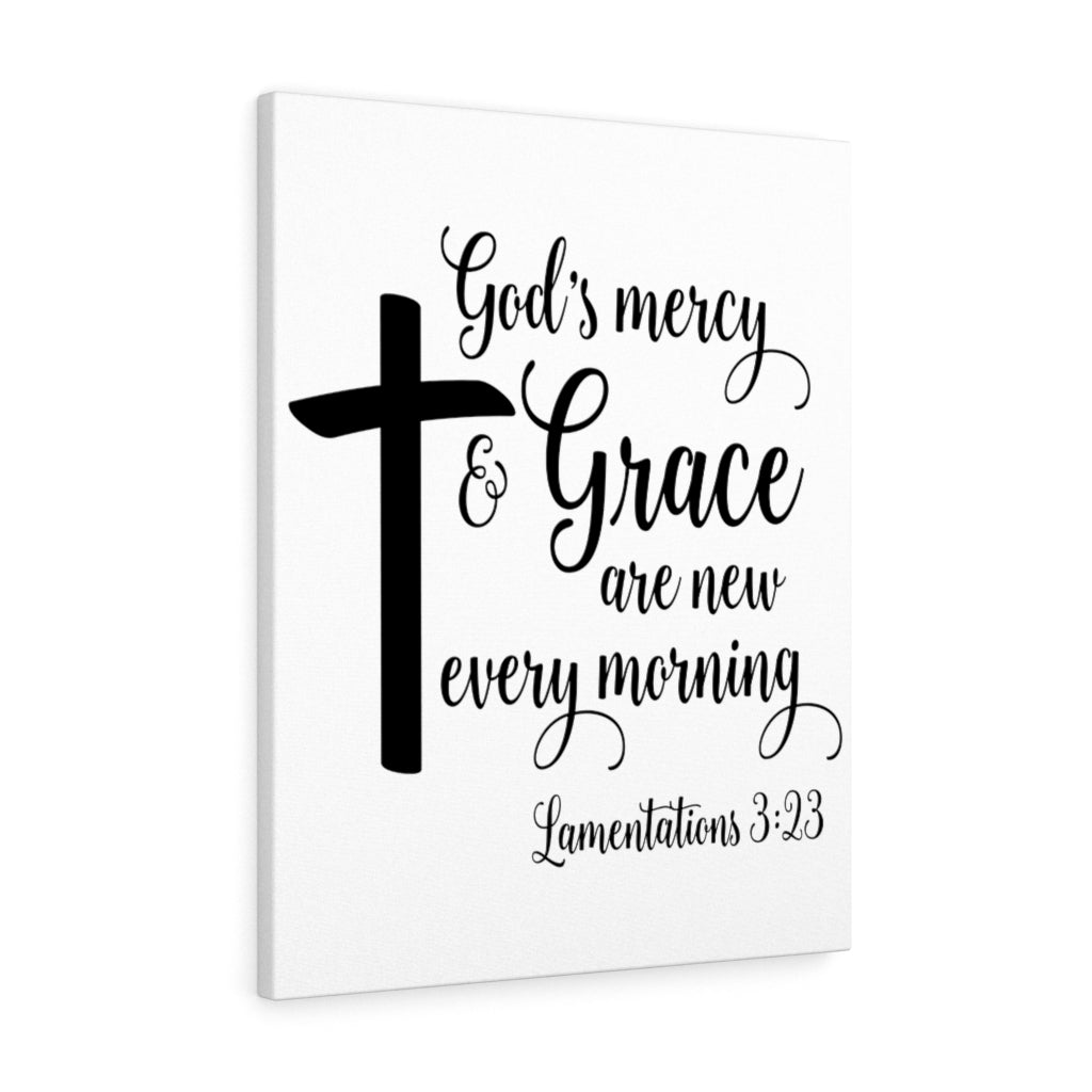Scripture Walls Grace Are New Lamentations 3:23 Bible Verse Canvas Christian Wall Art Ready to Hang Unframed-Express Your Love Gifts
