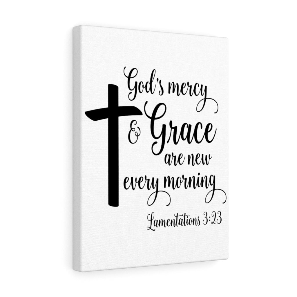 Scripture Walls Grace Are New Lamentations 3:23 Bible Verse Canvas Christian Wall Art Ready to Hang Unframed-Express Your Love Gifts