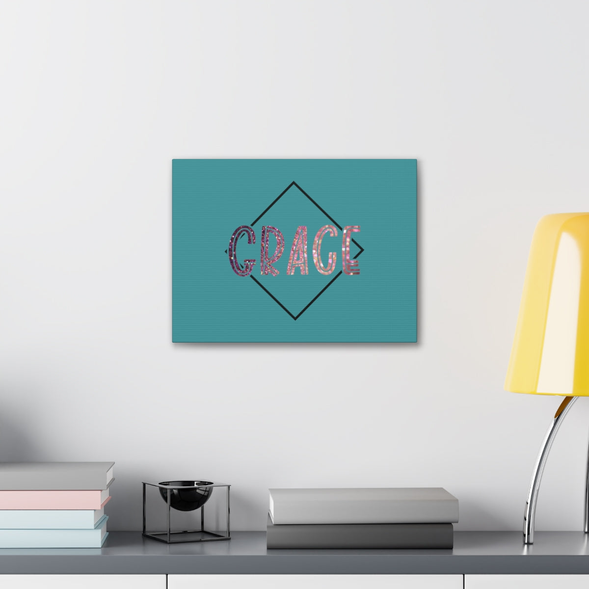 Scripture Walls Grace Glitter 1 Corinthians 15:10 Bible Canvas Christian Wall Art Ready to Hang Unframed-Express Your Love Gifts