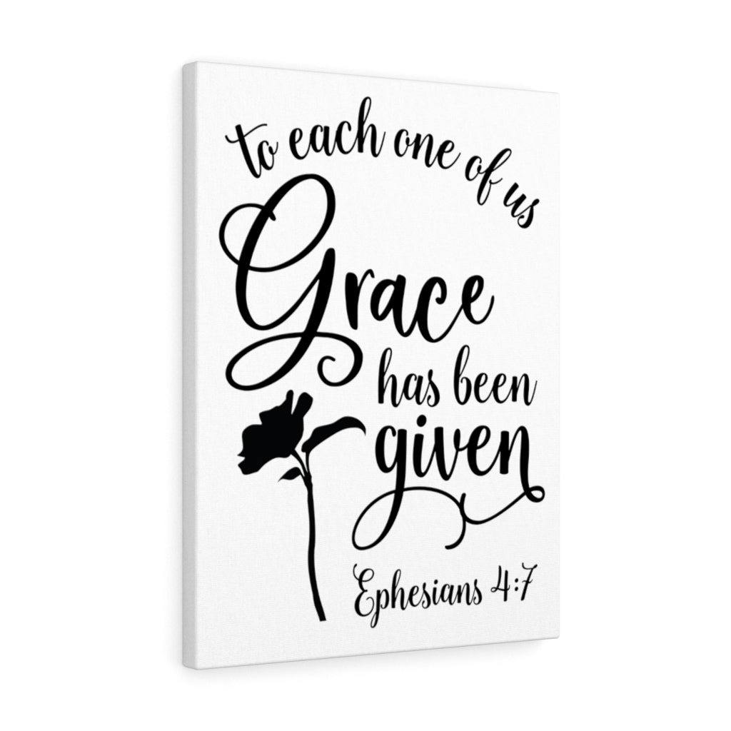 Scripture Walls Grace Has Been Given Ephesians 4:7 Bible Verse Canvas Christian Wall Art Ready to Hang Unframed-Express Your Love Gifts