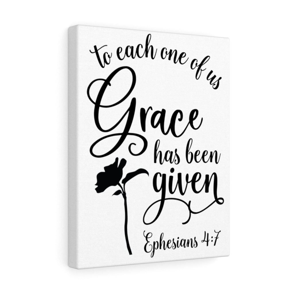Scripture Walls Grace Has Been Given Ephesians 4:7 Bible Verse Canvas Christian Wall Art Ready to Hang Unframed-Express Your Love Gifts