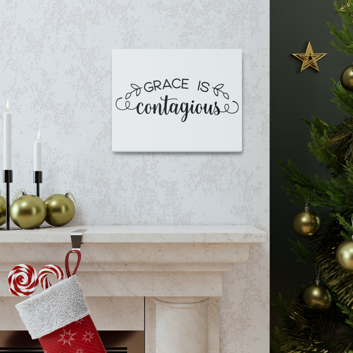 Scripture Walls Grace Is Contagious 2 Corinthians 12:9 Christian Wall Art Print Ready to Hang Unframed-Express Your Love Gifts