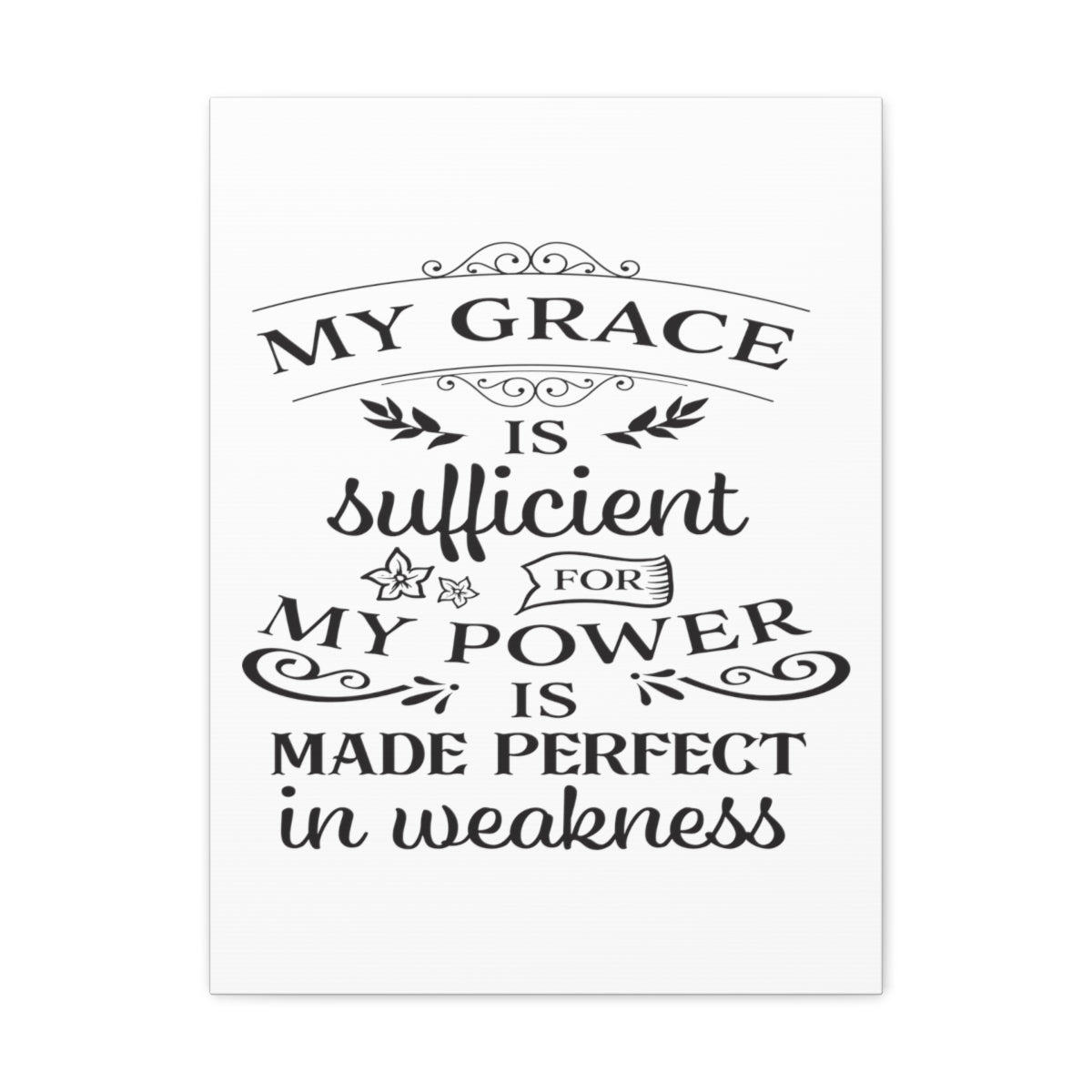 Scripture Walls Grace Is Sufficient 2 Corinthians 12:9 Christian Wall Art Print Ready to Hang Unframed-Express Your Love Gifts