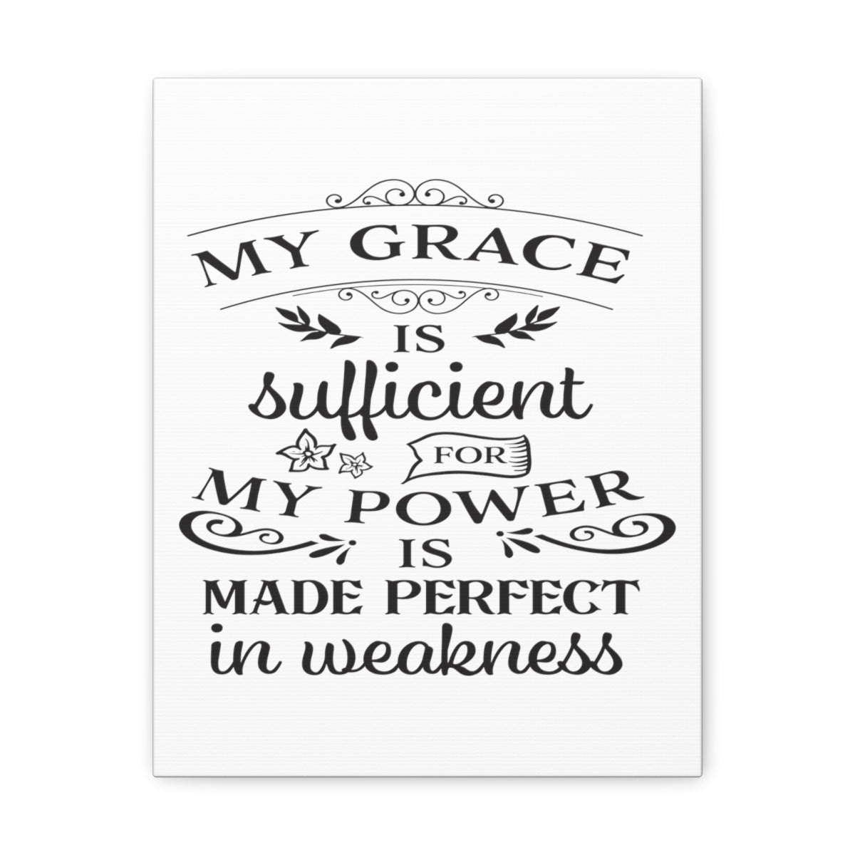 Scripture Walls Grace Is Sufficient 2 Corinthians 12:9 Christian Wall Art Print Ready to Hang Unframed-Express Your Love Gifts