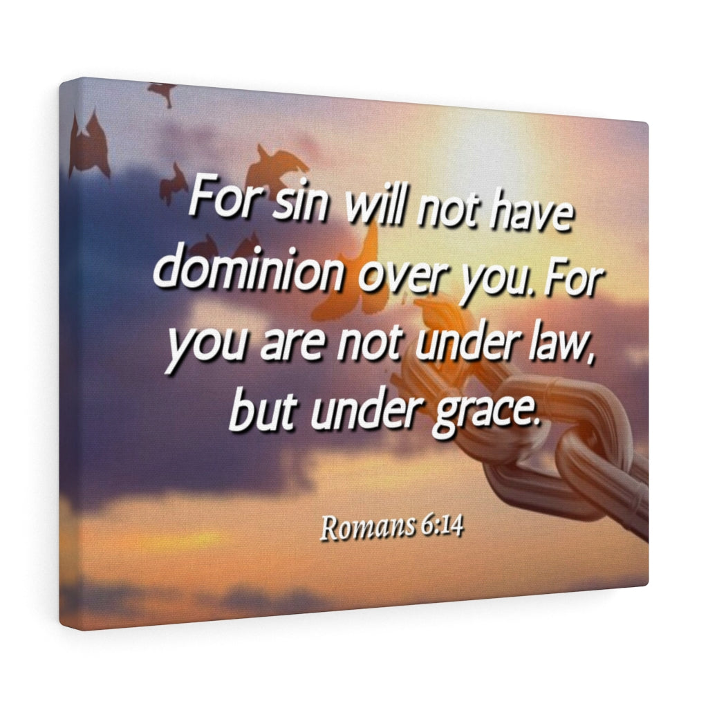 Scripture Walls Grace Romans 6:14 Bible Verse Canvas Christian Wall Art Ready to Hang Unframed-Express Your Love Gifts