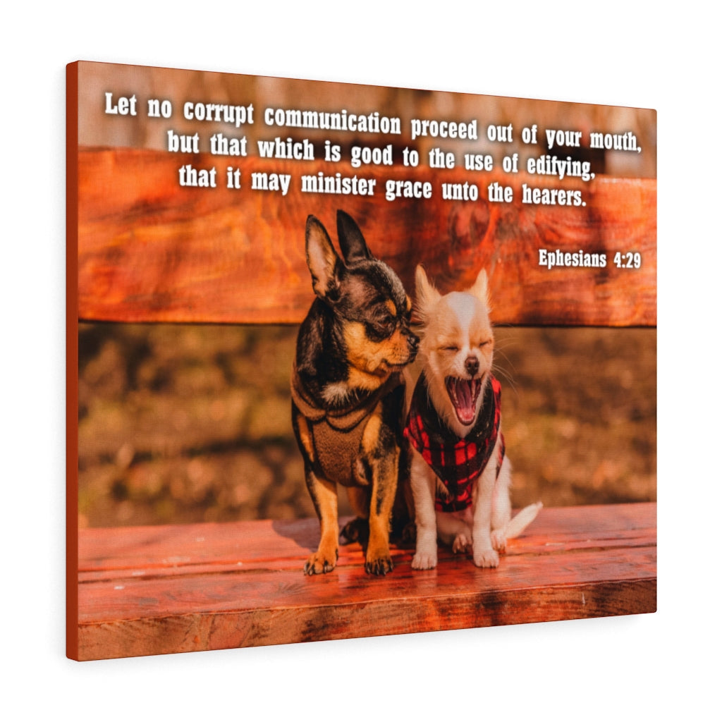 Scripture Walls Grace Unto The HeArers Ephesians 4:29 Bible Verse Canvas Christian Wall Art Ready to Hang Unframed-Express Your Love Gifts