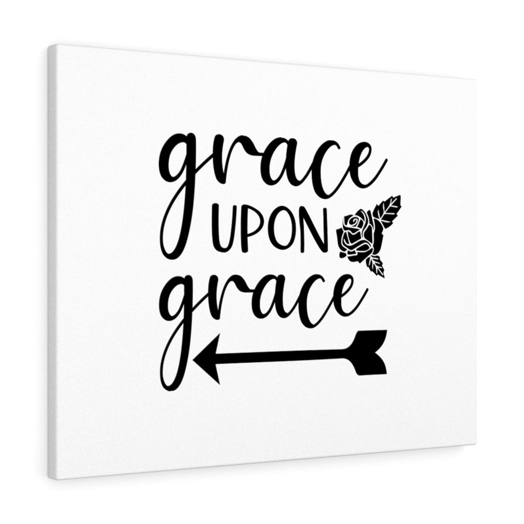 Scripture Walls Grace Upon Grace Arrow Bible Verse Canvas Christian Wall Art Ready to Hang Unframed-Express Your Love Gifts