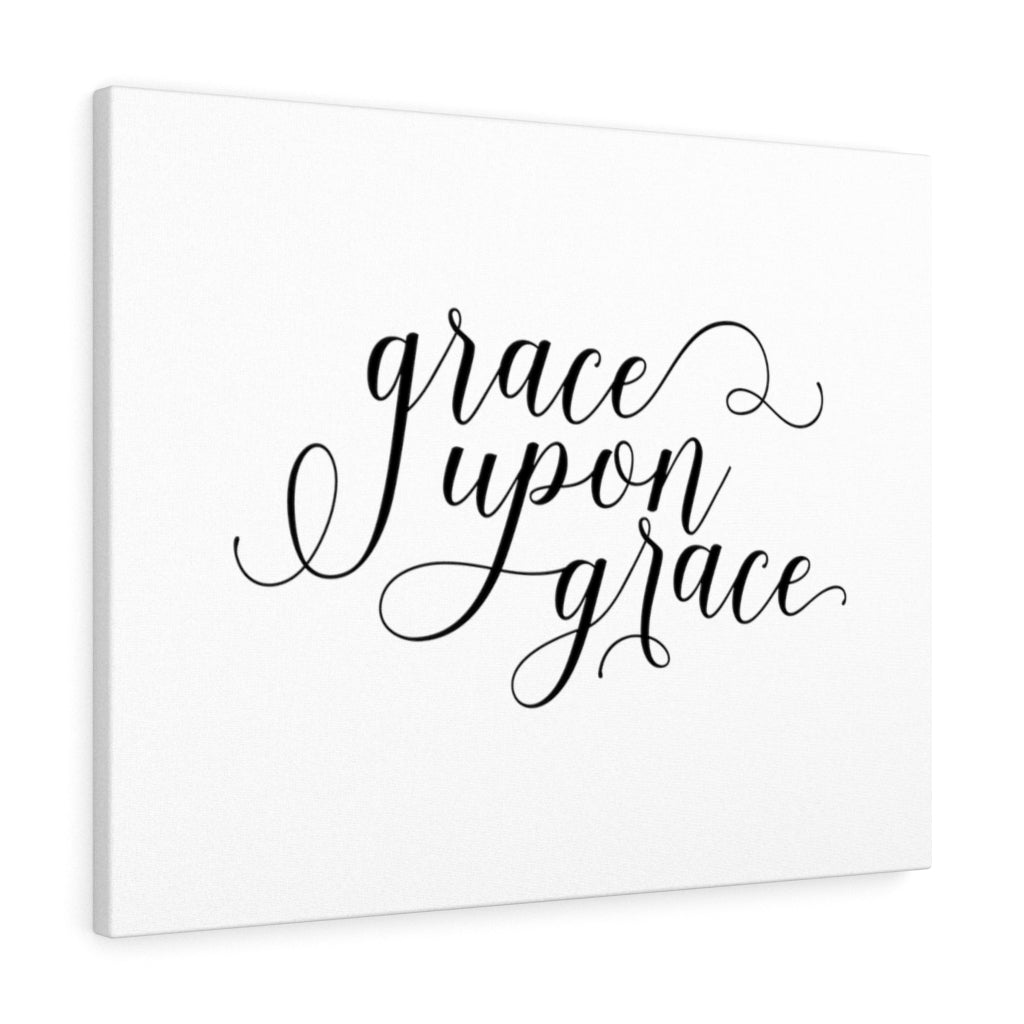 Scripture Walls Grace Upon Grace Bible Verse Canvas Christian Wall Art Ready to Hang Unframed-Express Your Love Gifts