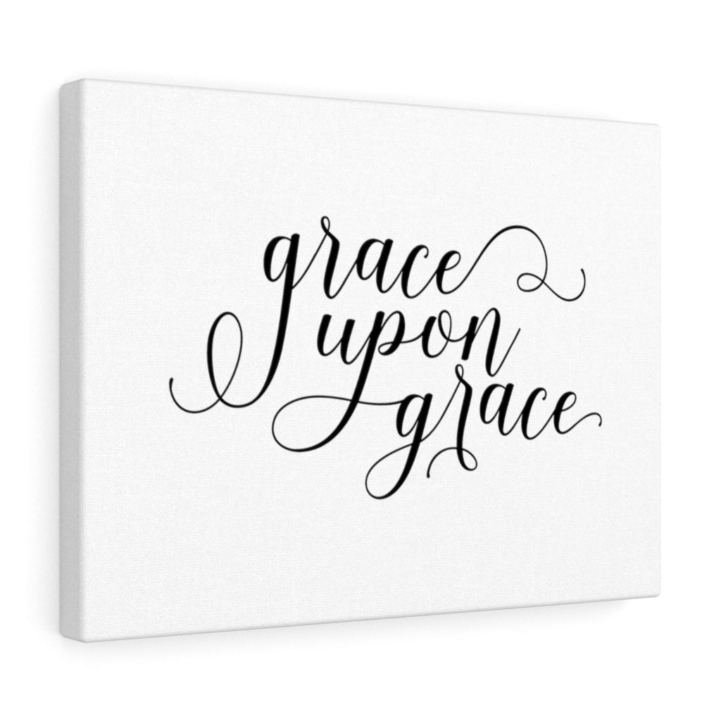 Scripture Walls Grace Upon Grace Bible Verse Canvas Christian Wall Art Ready to Hang Unframed-Express Your Love Gifts
