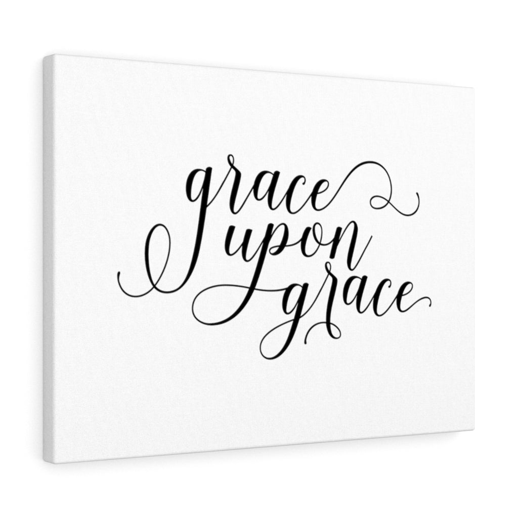 Scripture Walls Grace Upon Grace Bible Verse Canvas Christian Wall Art Ready to Hang Unframed-Express Your Love Gifts