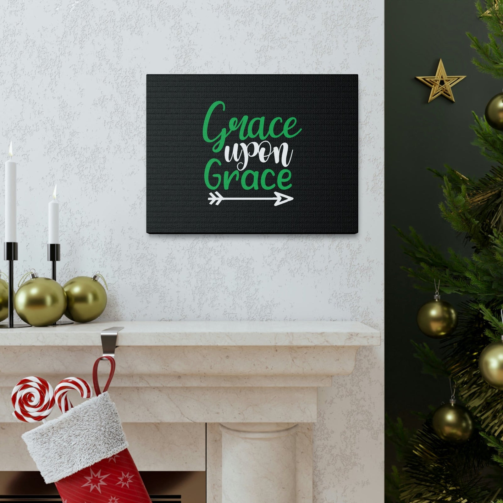 Scripture Walls Grace Upon Grace Hebrews 4:16 Christian Wall Art Bible Verse Print Ready to Hang Unframed-Express Your Love Gifts