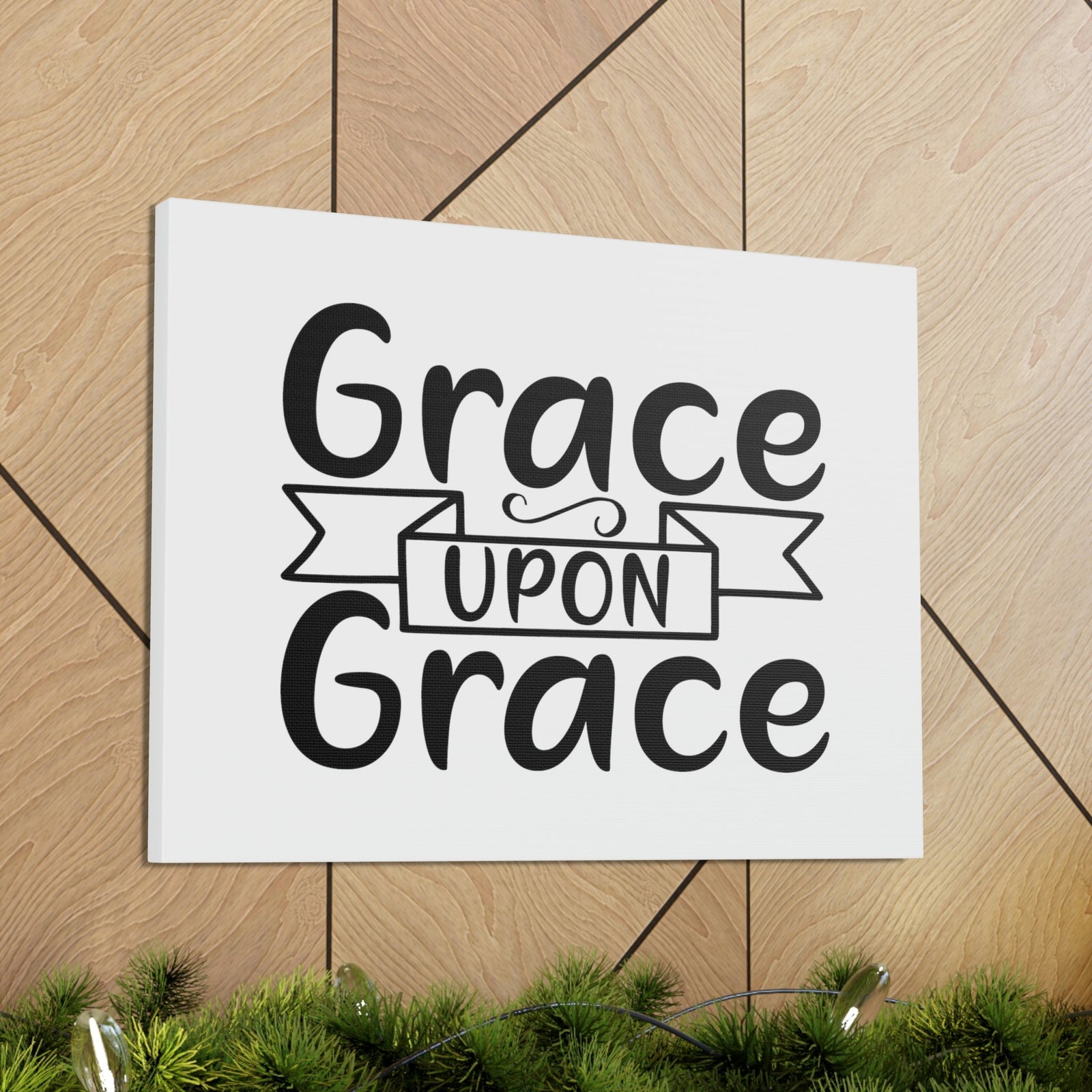 Scripture Walls Grace Upon Grace John 1:16 Christian Wall Art Bible Verse Print Ready to Hang Unframed-Express Your Love Gifts