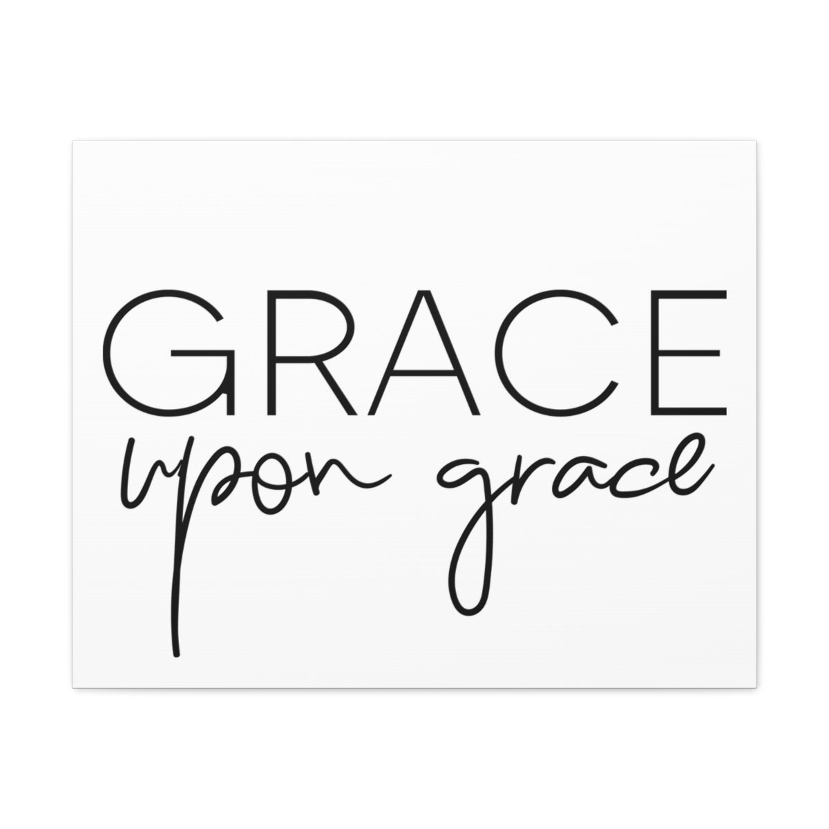 Scripture Walls Grace Upon Grace John 1:16 Christian Wall Art Print Ready to Hang Unframed-Express Your Love Gifts
