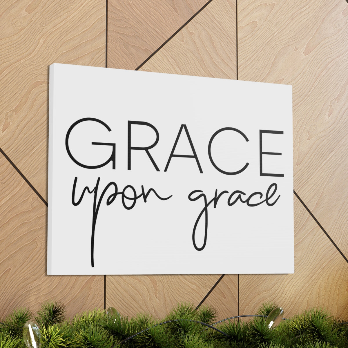 Scripture Walls Grace Upon Grace John 1:16 Christian Wall Art Print Ready to Hang Unframed-Express Your Love Gifts