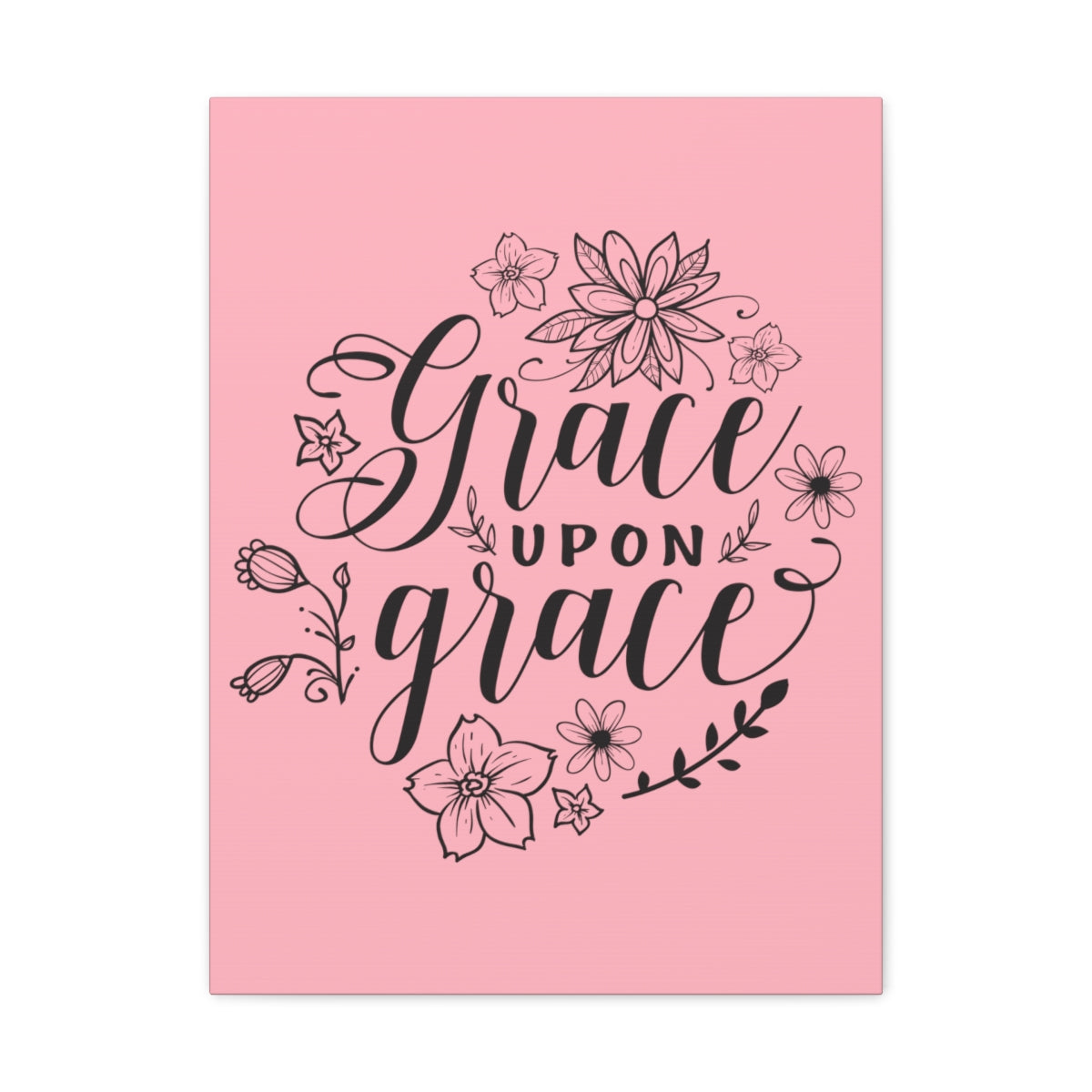 Scripture Walls Grace Upon Grace John 1:16 Pink Christian Wall Art Print Ready to Hang Unframed-Express Your Love Gifts