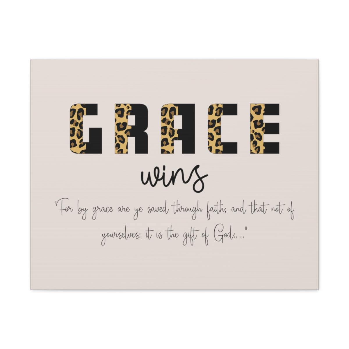 Scripture Walls Grace Wins Cougar 1 Peter 5:10 Bible Canvas Christian Wall Art Ready to Hang Unframed-Express Your Love Gifts
