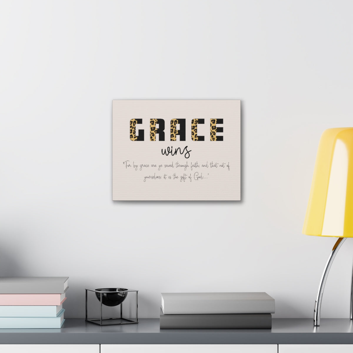 Scripture Walls Grace Wins Cougar 1 Peter 5:10 Bible Canvas Christian Wall Art Ready to Hang Unframed-Express Your Love Gifts