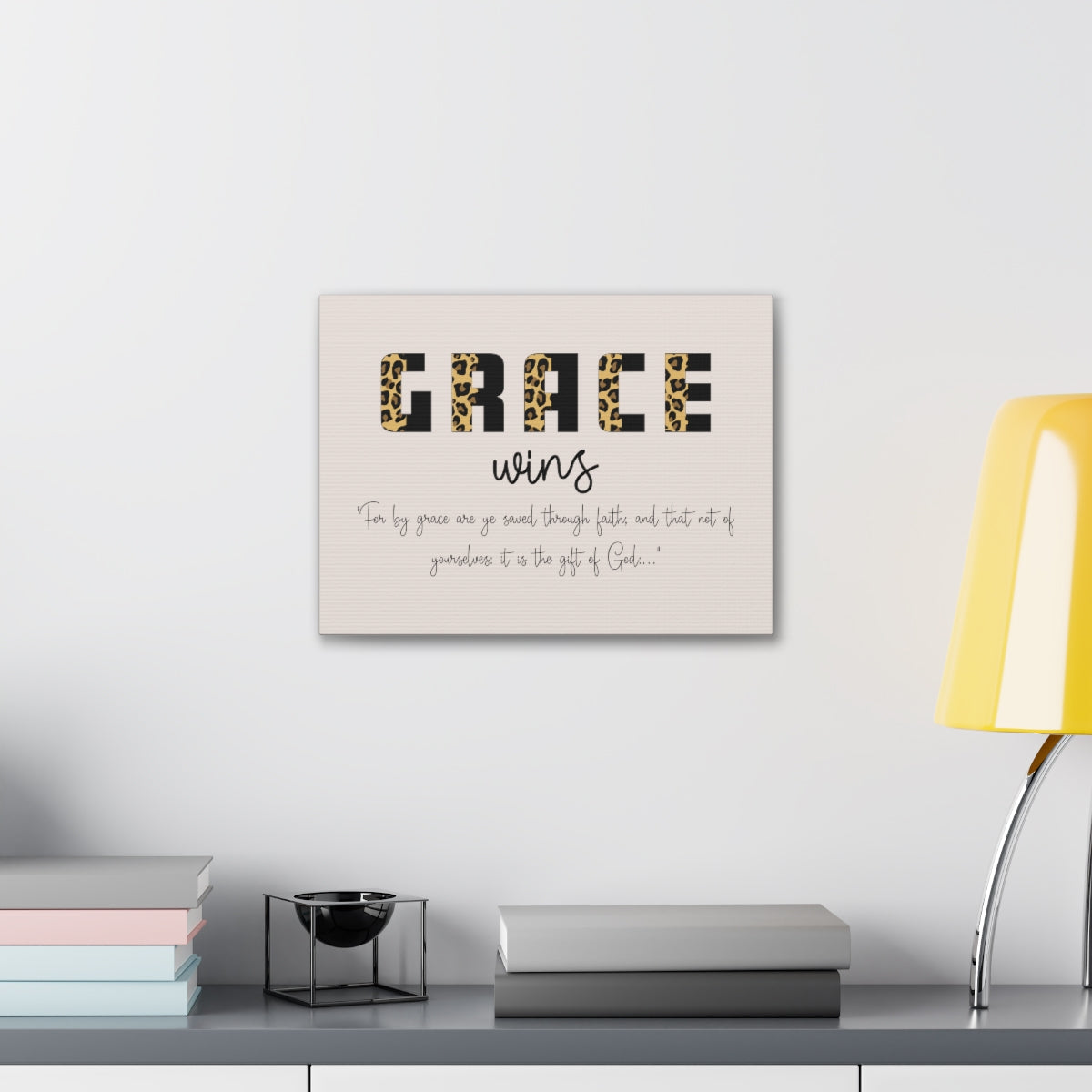 Scripture Walls Grace Wins Cougar 1 Peter 5:10 Bible Canvas Christian Wall Art Ready to Hang Unframed-Express Your Love Gifts