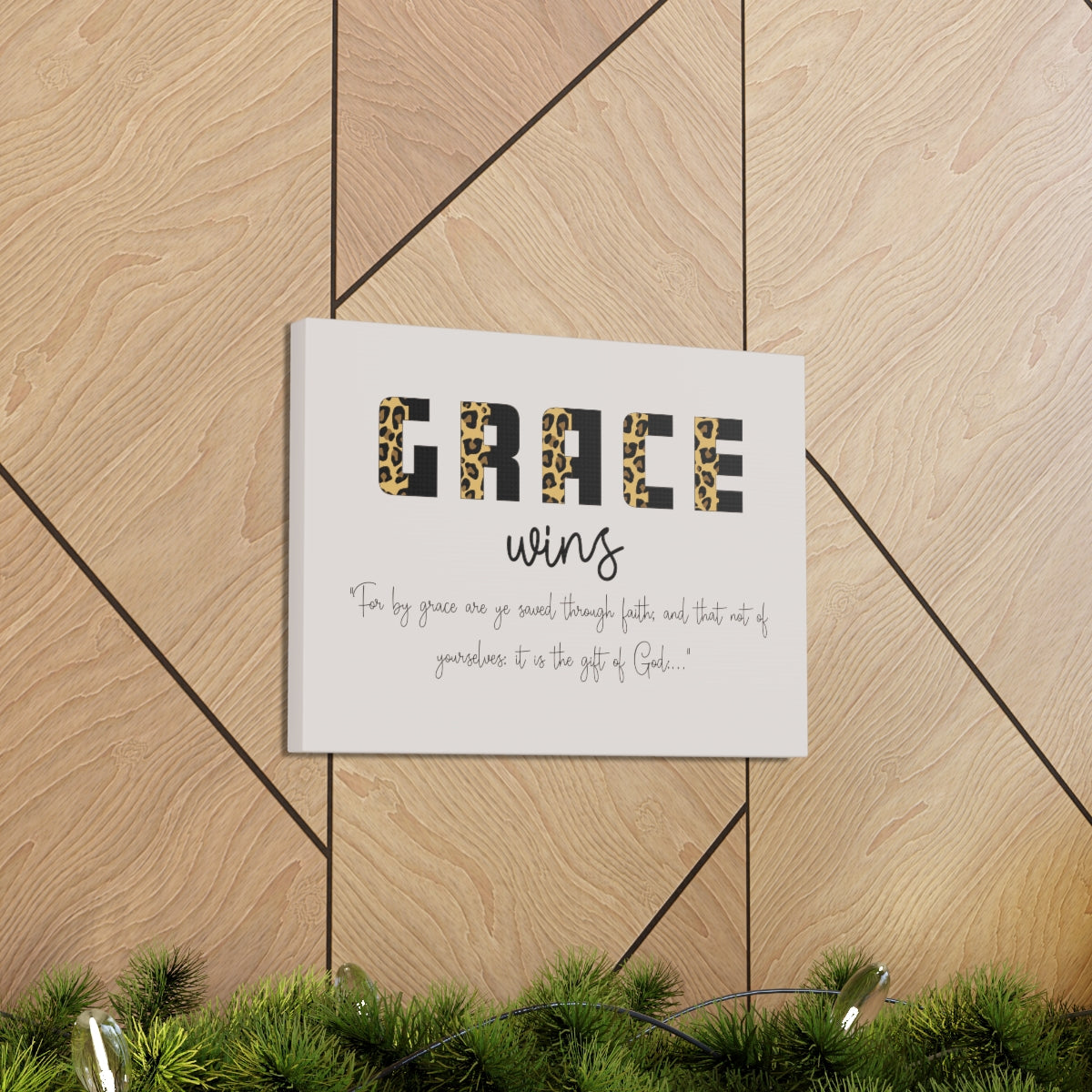Scripture Walls Grace Wins Cougar 1 Peter 5:10 Bible Canvas Christian Wall Art Ready to Hang Unframed-Express Your Love Gifts