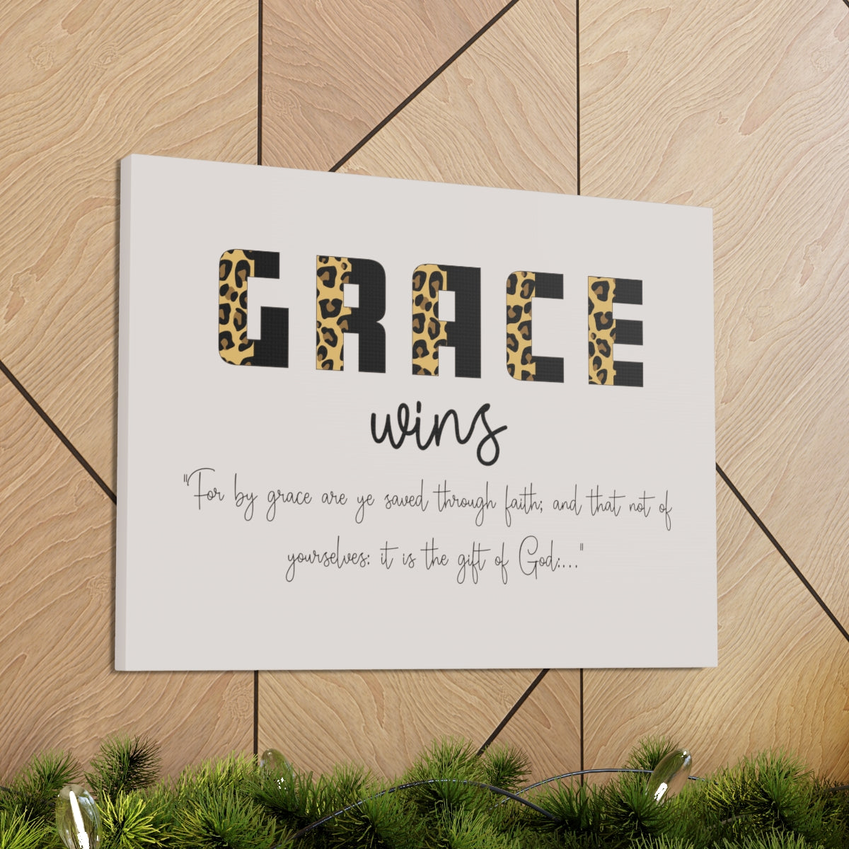 Scripture Walls Grace Wins Cougar 1 Peter 5:10 Bible Canvas Christian Wall Art Ready to Hang Unframed-Express Your Love Gifts