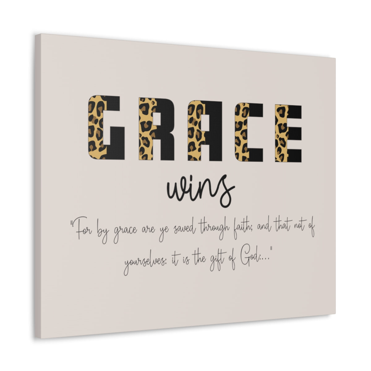 Scripture Walls Grace Wins Cougar 1 Peter 5:10 Bible Canvas Christian Wall Art Ready to Hang Unframed-Express Your Love Gifts