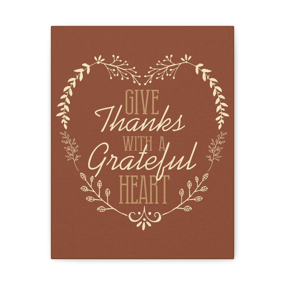 Scripture Walls Grateful Heart 1 Thessalonians 5:18 Red Brown Christian Wall Art Bible Verse Print Ready to Hang Unframed-Express Your Love Gifts