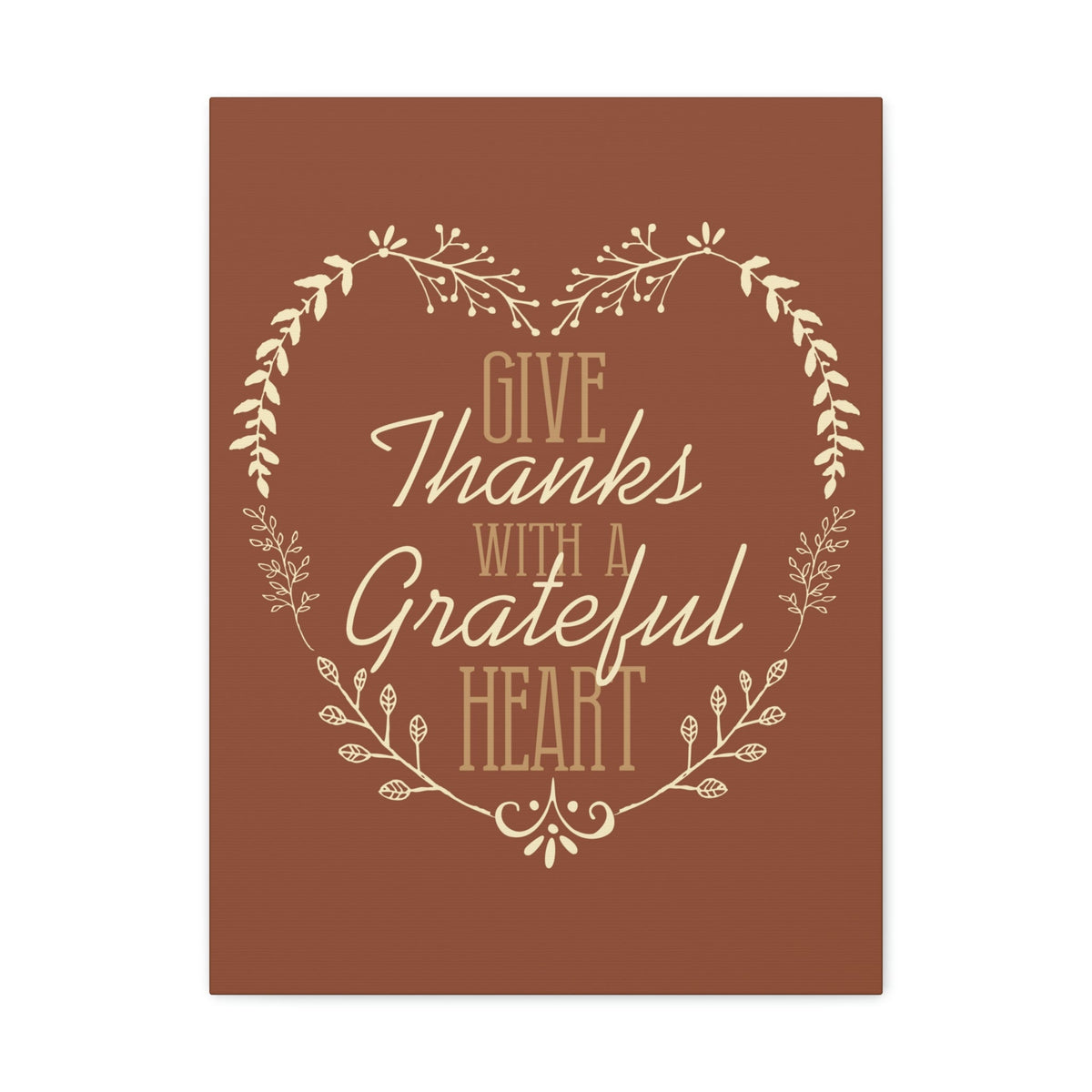Scripture Walls Grateful Heart 1 Thessalonians 5:18 Red Brown Christian Wall Art Bible Verse Print Ready to Hang Unframed-Express Your Love Gifts
