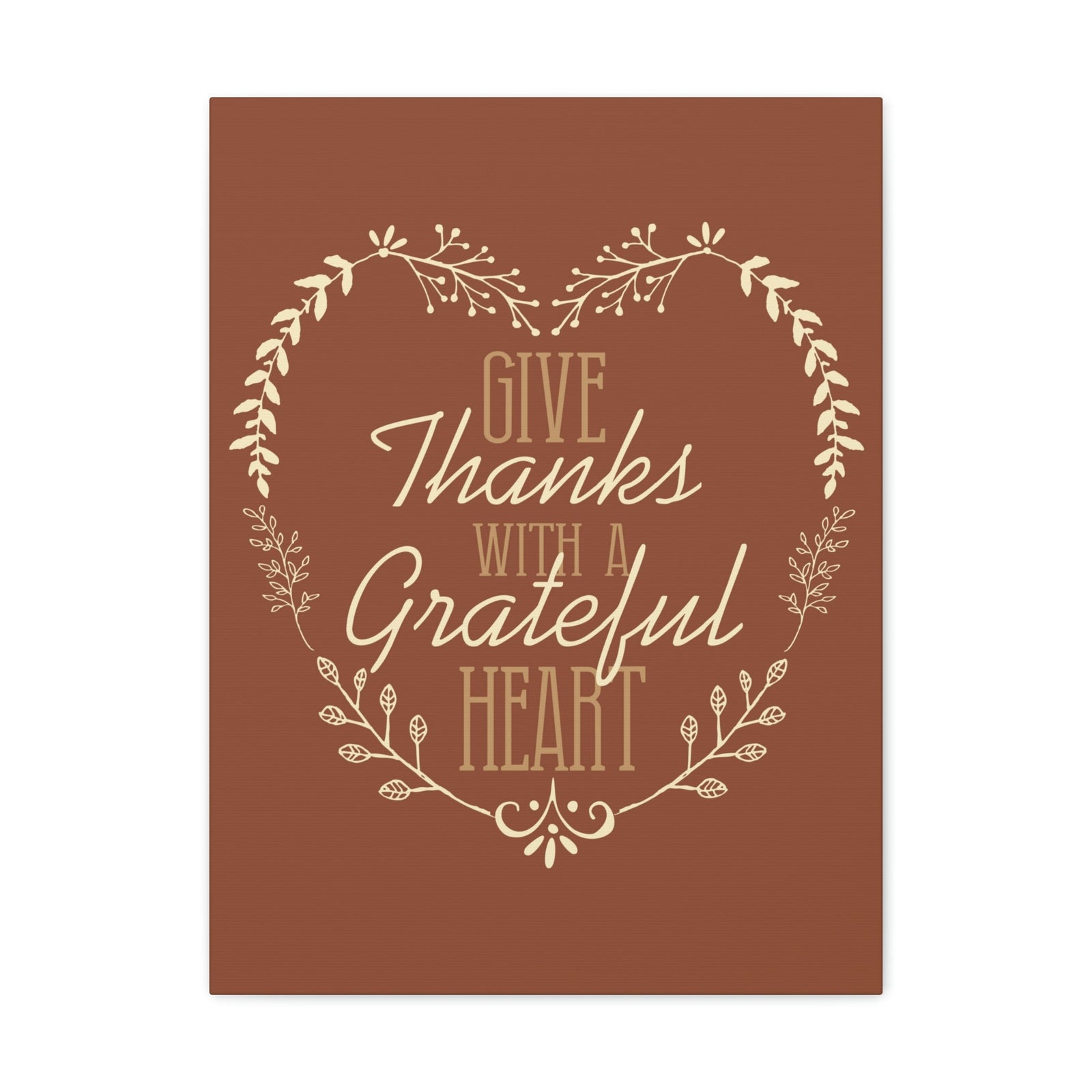 Scripture Walls Grateful Heart 1 Thessalonians 5:18 Red Brown Christian Wall Art Bible Verse Print Ready to Hang Unframed-Express Your Love Gifts
