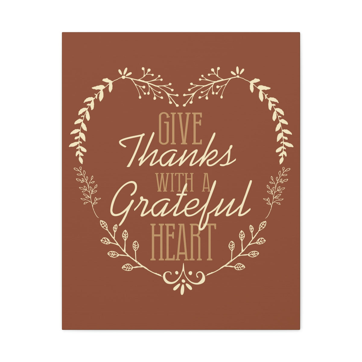 Scripture Walls Grateful Heart 1 Thessalonians 5:18 Red Brown Christian Wall Art Bible Verse Print Ready to Hang Unframed-Express Your Love Gifts