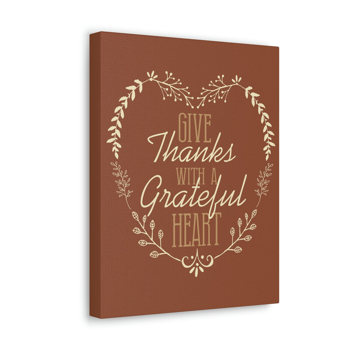 Scripture Walls Grateful Heart 1 Thessalonians 5:18 Red Brown Christian Wall Art Bible Verse Print Ready to Hang Unframed-Express Your Love Gifts