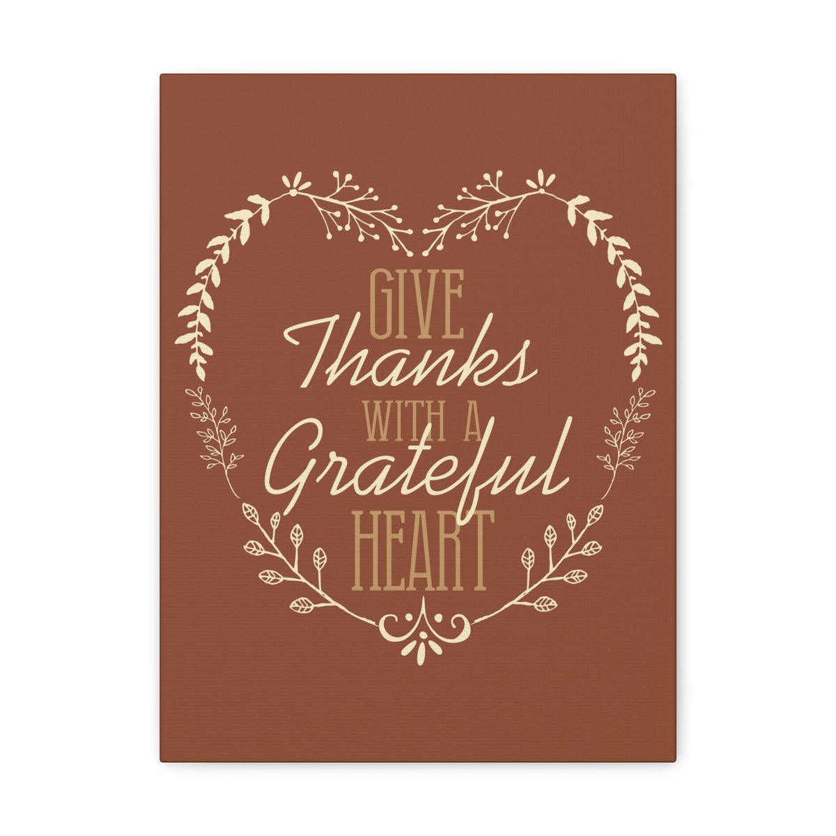 Scripture Walls Grateful Heart 1 Thessalonians 5:18 Red Brown Christian Wall Art Bible Verse Print Ready to Hang Unframed-Express Your Love Gifts