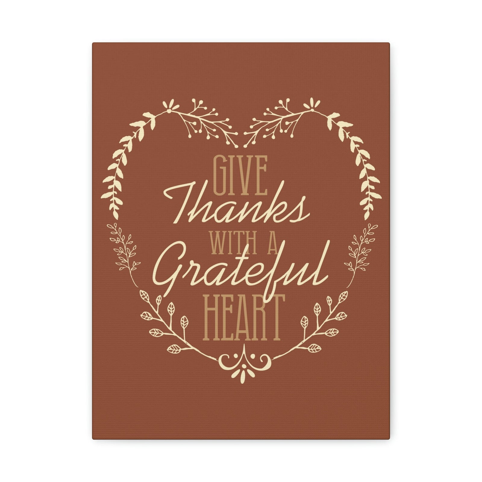 Scripture Walls Grateful Heart 1 Thessalonians 5:18 Red Brown Christian Wall Art Bible Verse Print Ready to Hang Unframed-Express Your Love Gifts