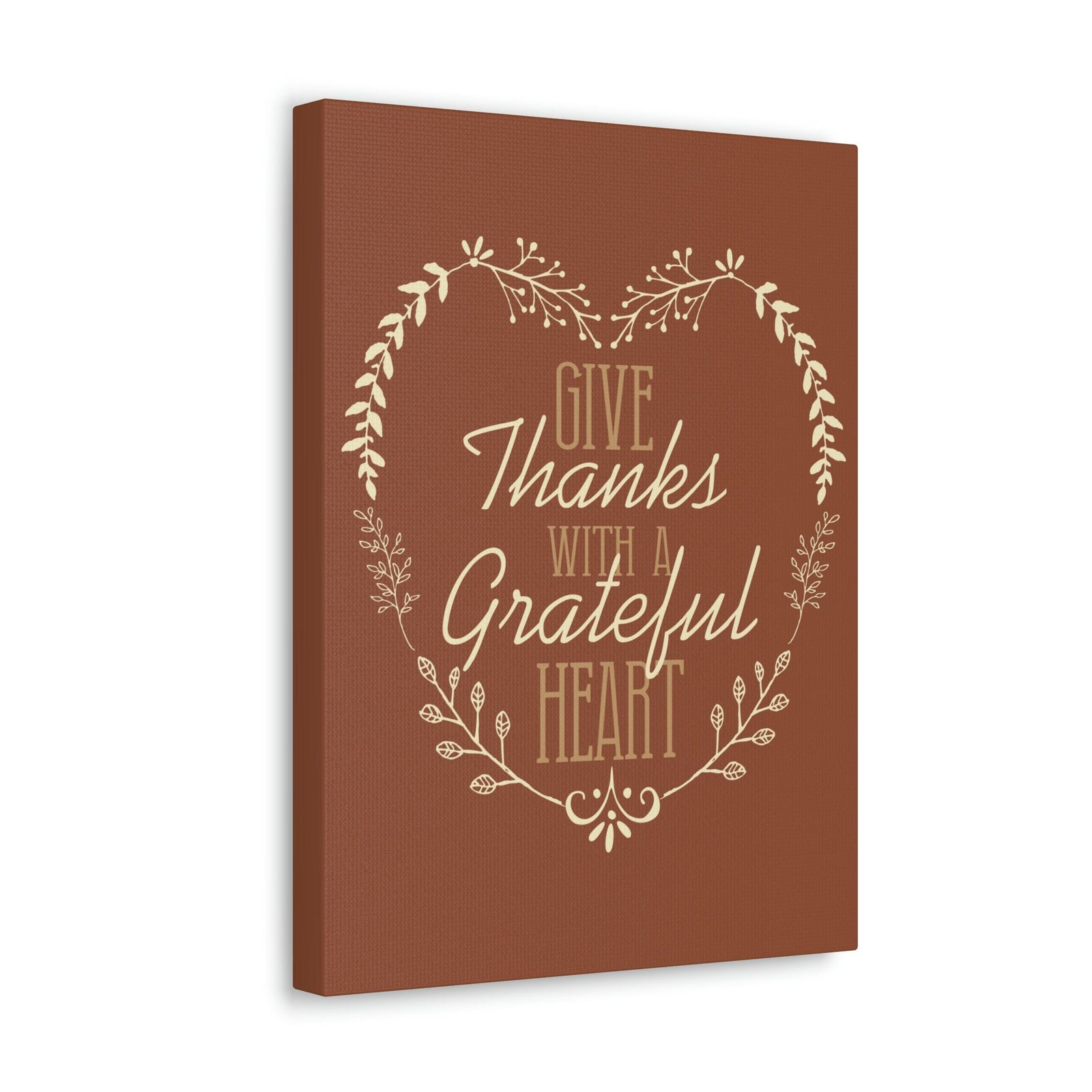 Scripture Walls Grateful Heart 1 Thessalonians 5:18 Red Brown Christian Wall Art Bible Verse Print Ready to Hang Unframed-Express Your Love Gifts