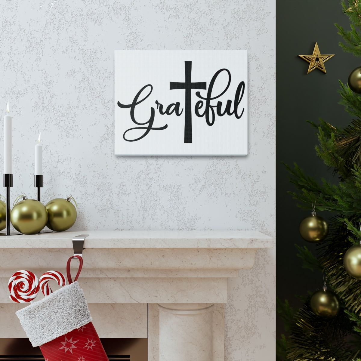 Scripture Walls Grateful Psalm 118:1 Christian Wall Art Print Ready to Hang Unframed-Express Your Love Gifts