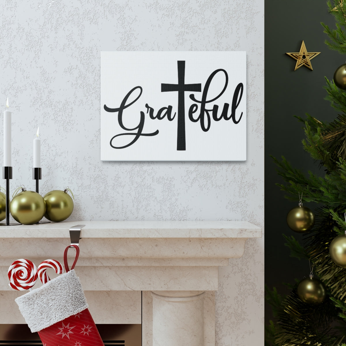 Scripture Walls Grateful Psalm 118:1 Christian Wall Art Print Ready to Hang Unframed-Express Your Love Gifts