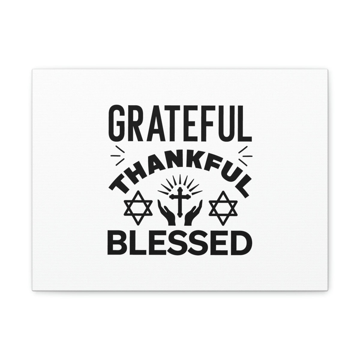 Scripture Walls Grateful, Thankful, Blessed Psalm 107:1 Christian Wall Art Bible Verse Print Ready to Hang Unframed-Express Your Love Gifts