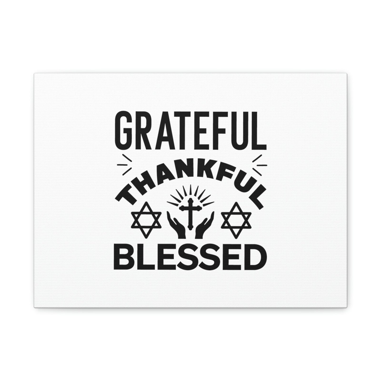 Scripture Walls Grateful, Thankful, Blessed Psalm 107:1 Christian Wall Art Bible Verse Print Ready to Hang Unframed-Express Your Love Gifts